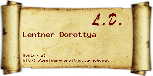 Lentner Dorottya névjegykártya